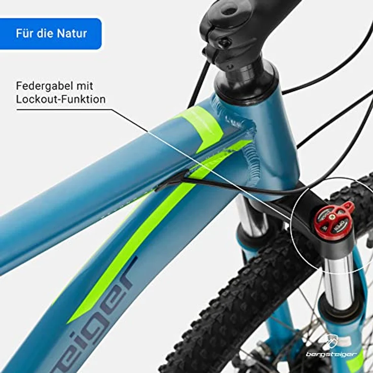 Bergsteiger Makalu 29 Zoll Mountainbike Aluminium, 21 Gang-Schaltung, Scheibenbremse, Hardtail, geeignet ab 160 cm für Jungen und Herren – Bild 2
