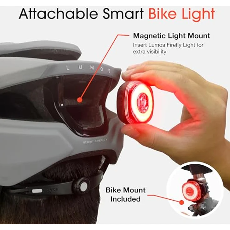 Lumos Ultra Fly + Firefly, Velohelm mit In-Mold Polycarbonatschale, 54 - 61 cm, inkl. abnehmbares Firefly LED Licht und 11 Belüftungsöffnungen – Bild 4