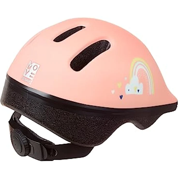 Polisport Babyhelm Happy Rainbow, Unisex, justierbar, XXS (44-48 cm), rosa, für Kleinkinder von 9 Monaten bis 2 Jahren, robust und sicher – Bild 2