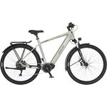 Fischer E-Bike ATB TERRA 4.0i, Elektrofahrrad für Damen und Herren, RH 55 cm, Mittelmotor 80 Nm, 36 V Akku, grau
