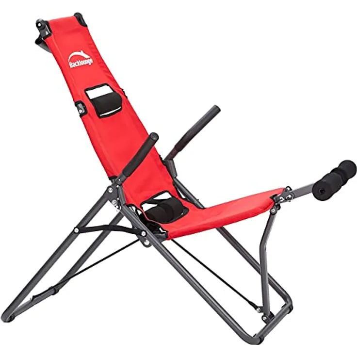 Mediashop Back Lounge | Inversions-Rücken-Trainer | Inversionsbank | Streckung der Wirbelsäule | bis zu 110 kg dynamisch, 250 kg statisch belastbar | integrierte Massagerollen | zusammenklappbar