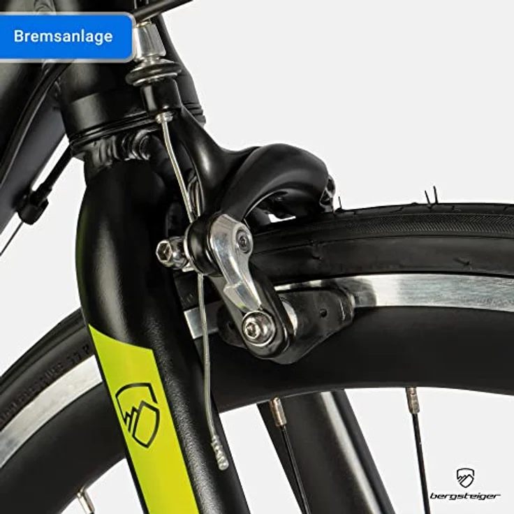 Bergsteiger Tourmalet 28 Zoll Rennrad, Aluminium Gravelbike mit Shimano 14 Gang-Schaltung, Gewicht nur 11 kg, für Herren & Damen ab 170 cm, mattes Schwarz. – Bild 3