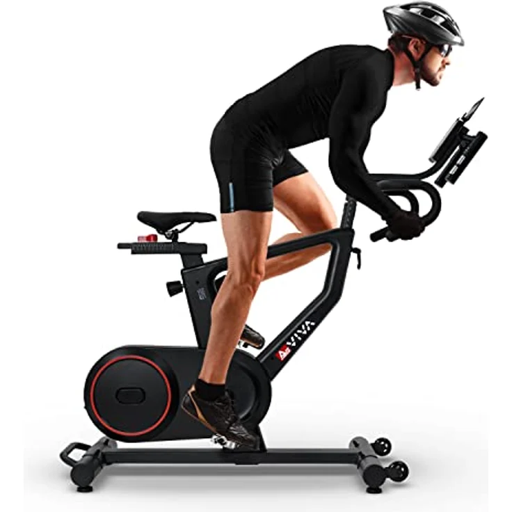 Indoor Cycle AsVIVA S18 Indoor Bike I Inkl. Polar T34 Pulsgurt & Sportcomputer I SPD-Klickpedale I Elektrisch einstellbarer Widerstand I Leiser Riemenantrieb I Designed in Germany – Bild 5