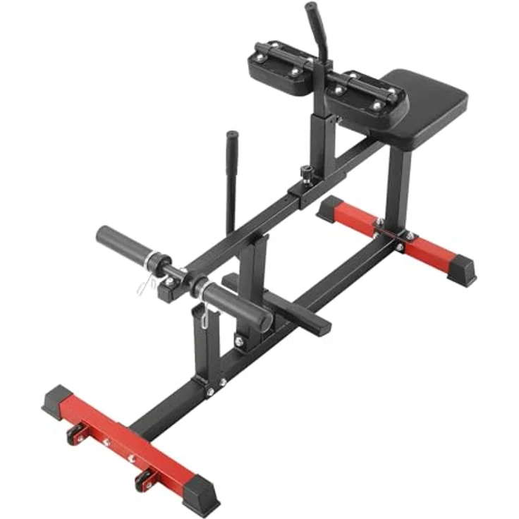 VEVOR sitzende Wadenmaschine UB2912, Kraft-Beintrainer mit 200 kg Tragkraft für Beinübungen, Schwarz + Rot – Bild 12