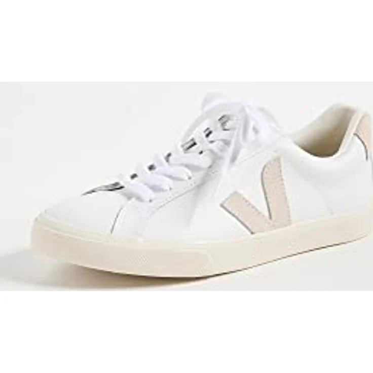 Veja Esplar Frauen Schnürung Leder Turnschuhe, Weiß Beige – Größen 7 UK / 40 EU / 9 US, vegan – Bild 5