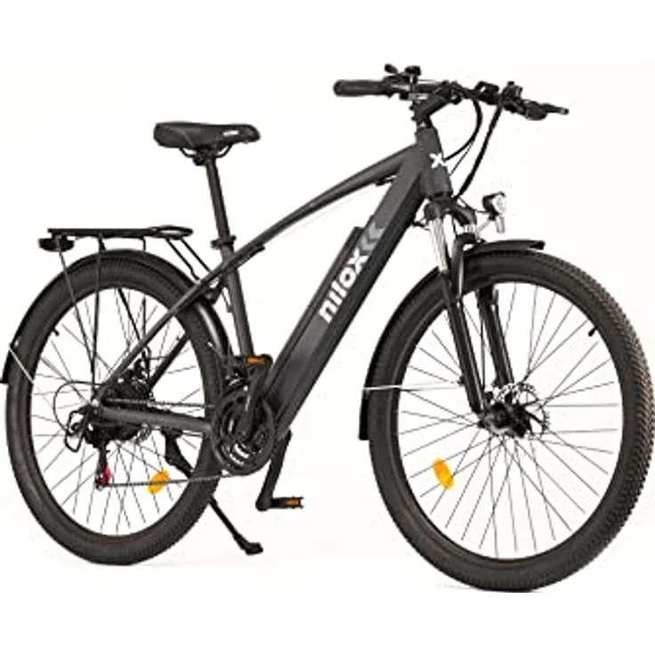 Nilox E-Bike X7 Plus, Trekkingrad Mit Tretunterstützung, 80 km Reichweite, Bis Zu 25 km/h, 36 V 250 W Motor, Halbprofilreifen – Bild 1
