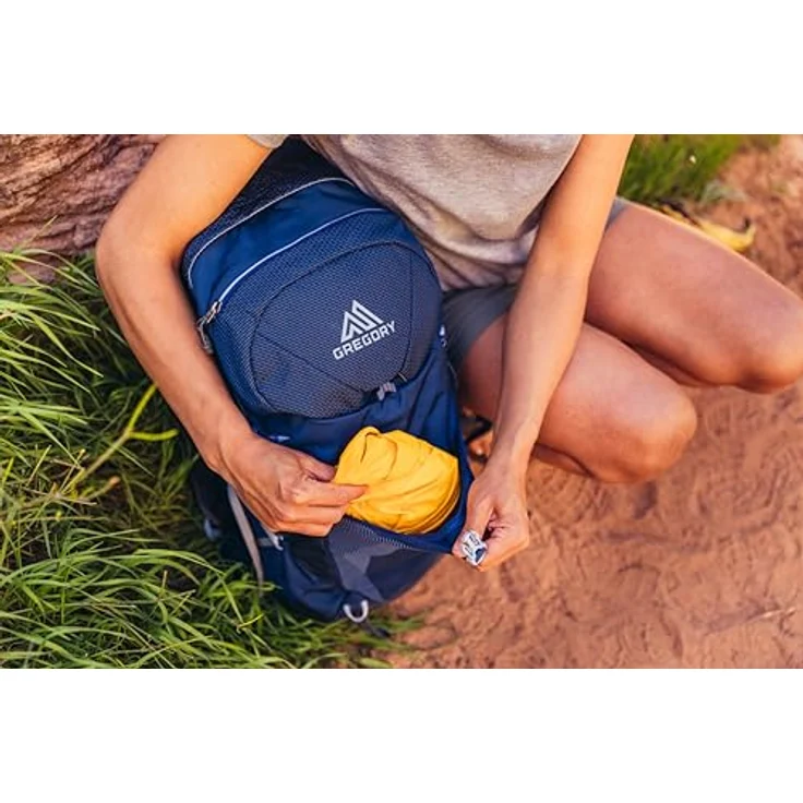 Gregory Juno 24 Rucksack Damen blau, mit maßgeschneidertem Regenschutz und belüfteter VaporSpan-Aufhängung – Bild 4