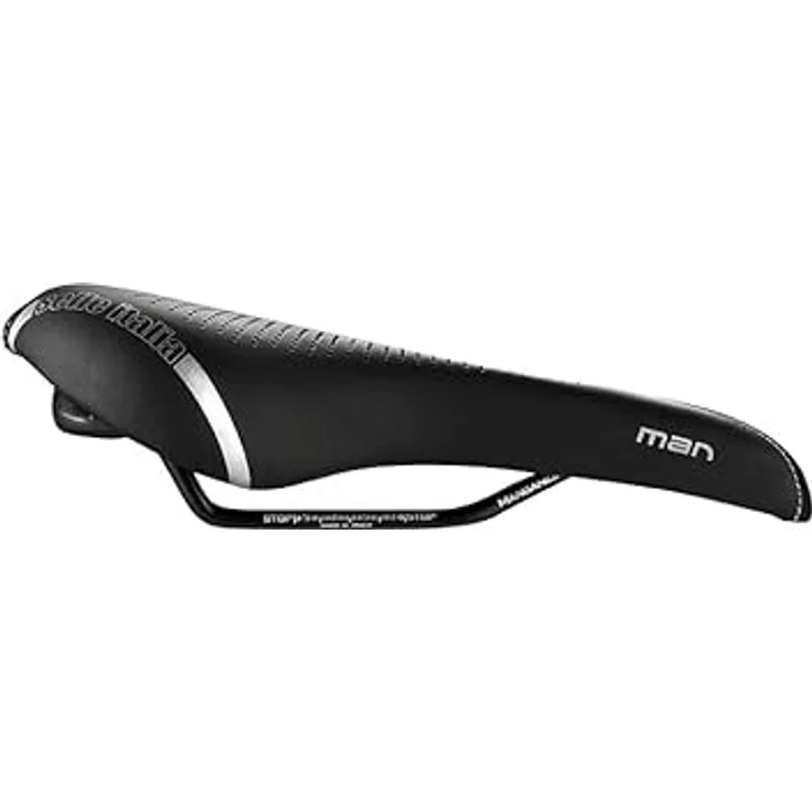 Selle Italia Man Gel Flow Fahrradsattel, anatomische Form und Shock Absorber System, schwarz, L2 – Bild 2