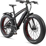 TELEFUNKEN E-Bike Mountainbike Elektrofahrrad Alu, 8 Gang Kettenschaltung - Pedelec Fatbike MTB, Hinterradmotor 250W, Scheibenbremsen, Aufsteiger FM350 - Schwarz