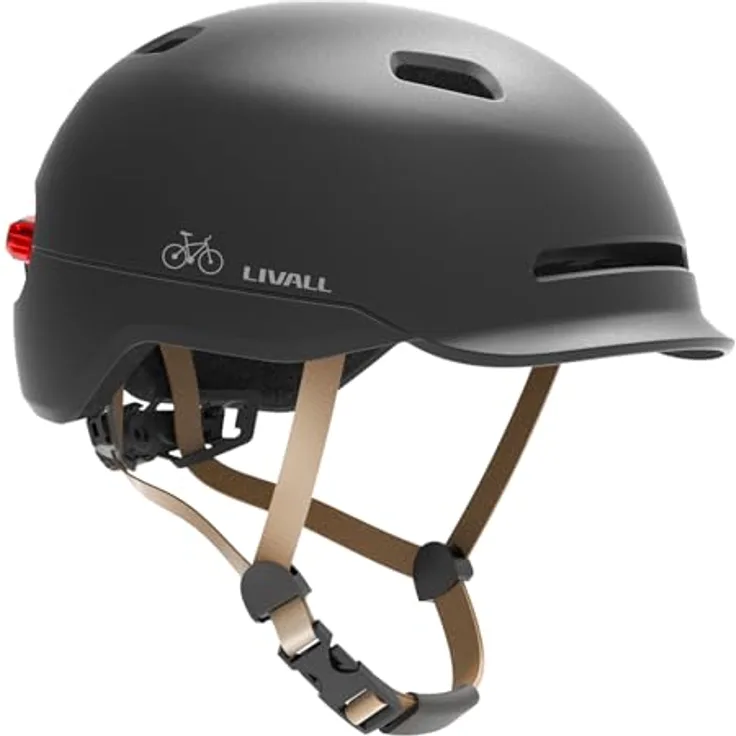Livall C20 Neo, Fahrradhelm mit patentierter Sturzerkennung und intelligenter Beleuchtung, M (54-58 cm)