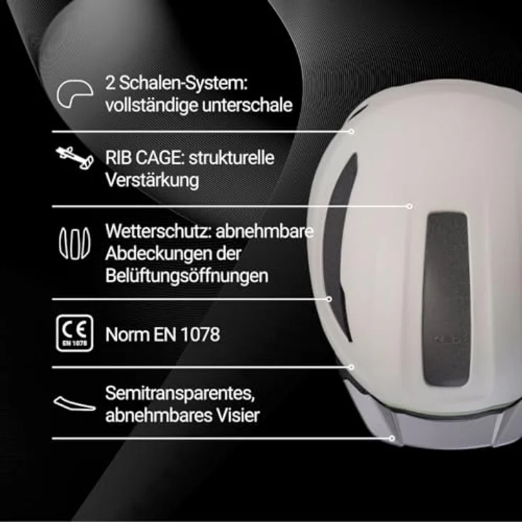 KED REACH DT1, Fahrradhelm mit MIPS Brain Protection und K-FIT 3D Anpassungssystem, grau – Bild 2