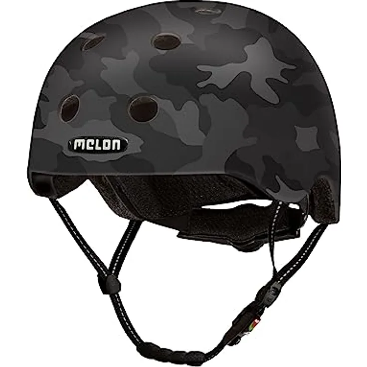 Melon Helm "All Stars" Urban Active, Fahrradhelm mit Magnetverschluss, camouflage blau, extrem leicht und gut belüftet