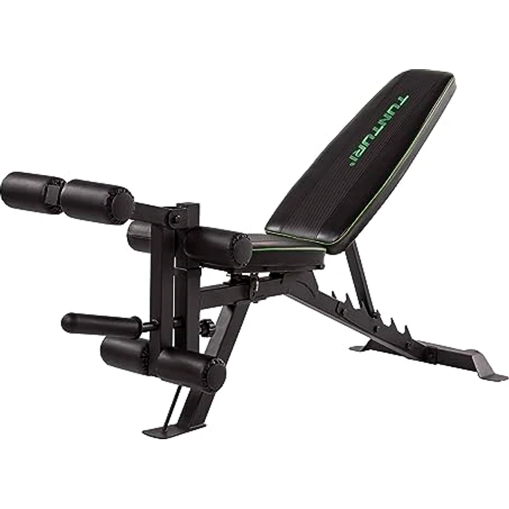 Tunturi Hantelbank UB60, Fitnessbank, verstellbar, klappbar, Bauchtrainer – Bild 1