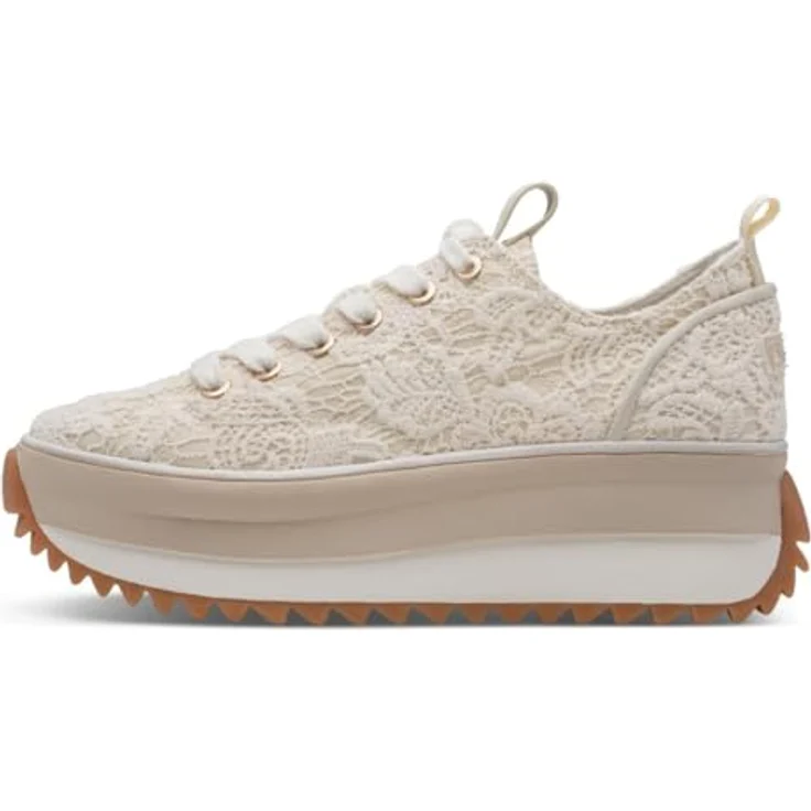 Tamaris Plateausneaker, sportlicher Schnürer mit Chunky-Sohle, weiß, Größe 42 – Bild 3