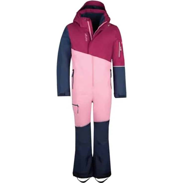 Trollkids Kid's Hallingdal Skijacke, wasserdicht, rosa, Größe 104 mit synthetischer Isolierung und verstellbaren Bündchen