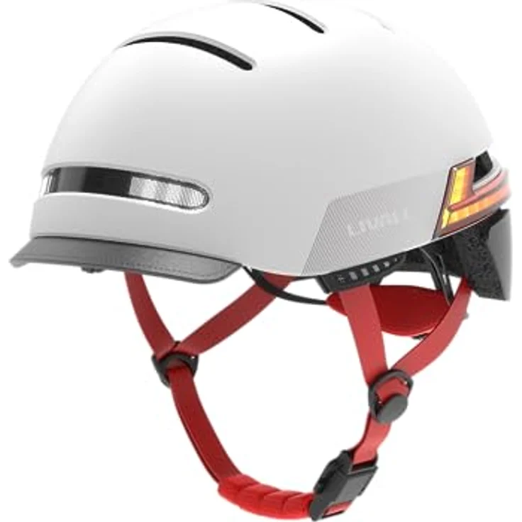 Livall Urban Intelligent Helm, Fahrradhelm mit LED-Beleuchtung, Bluetooth-Funktion, Sandsteingrau, 55-59 cm – Bild 1