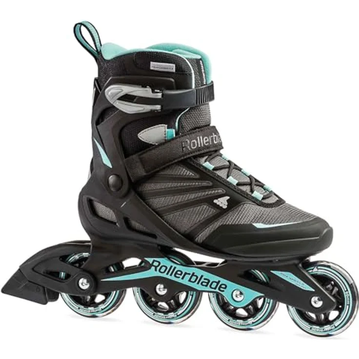 Rollerblade Zetrablade W Nero/Azzurro 25,5, Damen Rollschuhe mit optimierter Rollen/Lager Kombination – Bild 1