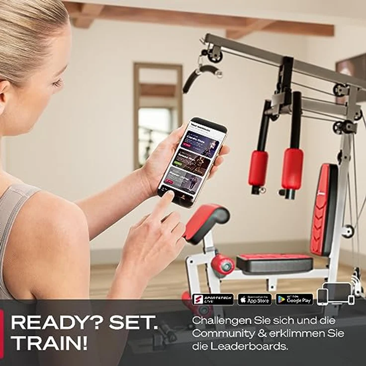 Sportstech Kraftstation HGX100/HGX200/HGX300, Multifunktions-Homegym mit Stepper und Powertower, deutsche Qualitätsmarke, Fitnessstation für Zuhause – Bild 4