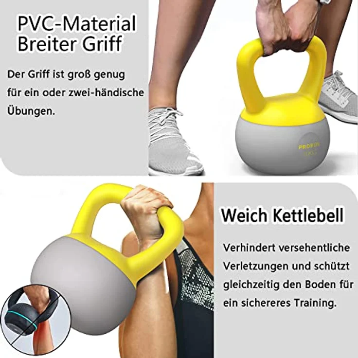 PROIRON Weich Kettlebell, Kugelhantel | 2-10kg | Starter-Sets | Freundlich für Benutzer und Boden, Ideal für Beginner Hause Kettlebell Training Gemacht – Bild 3