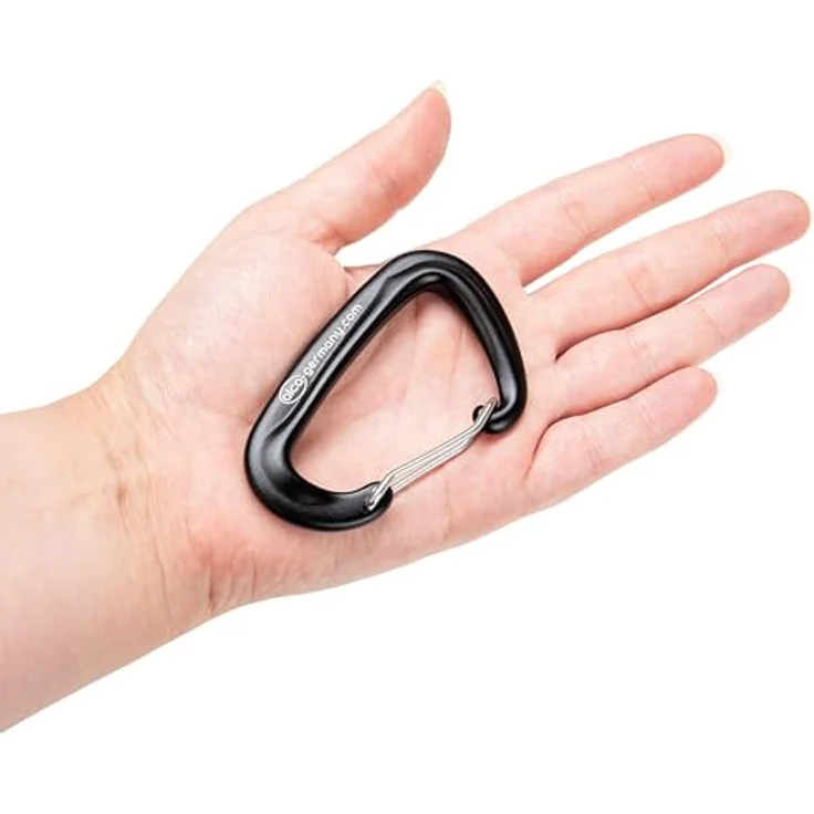 alca® Karabiner-Haken, 2er Set, 500 kg belastbar, rostfrei und witterungsbeständig, ideal für Camping und Outdoor – Bild 2