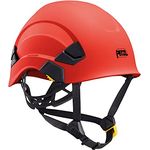 PETZL H43414 Vertex Universalhelm mit Dual-Kinnband ohne Belüftung, Rot - Centerfit-Einstellsystem, 6-Punkt-Textilaufhängung