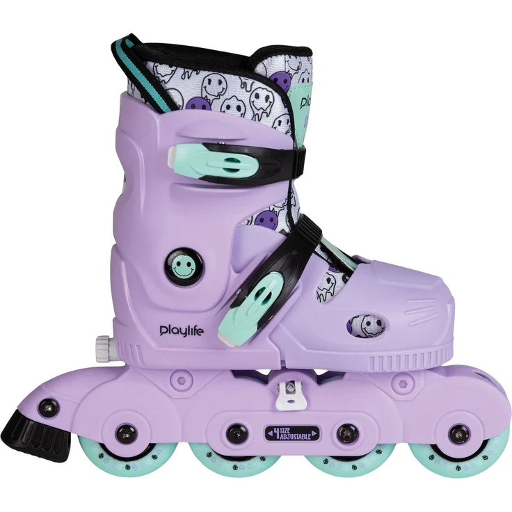 Playlife Smile Girls Inline-Skates, verstellbares System für wachsende Füße, lila, Größe 34-37