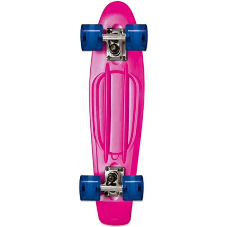 NoRules Skateboard ABEC 5 Fun pink mit Leuchtrollen – Bild 5