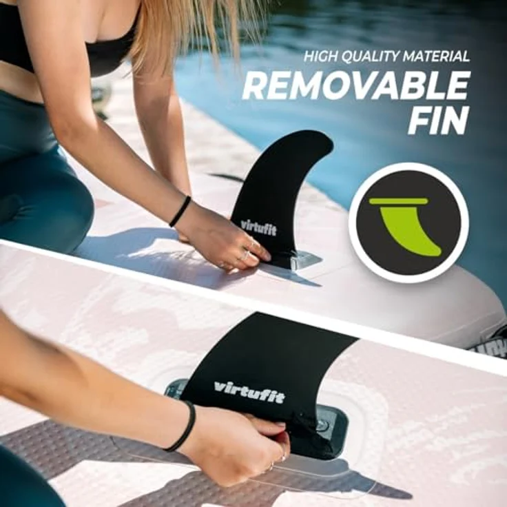 VirtuFit Supboard Cruiser 305, aufblasbares Stand-Up-Paddle-Board mit Kajak-Sitz, schwarz, 180 kg Tragfähigkeit, inklusive Paddel und Tragetasche – Bild 9