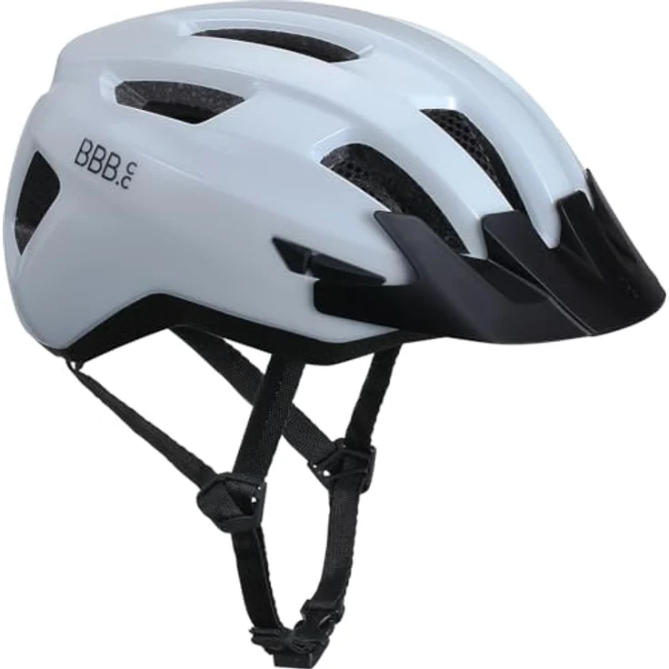 BBB Condor 2.0 M, MTB-Helm in glanz weiss mit Omicron-Befestigungssystem, Insektenschutznetz und Rücklichthalter, 52-58 cm – Bild 1