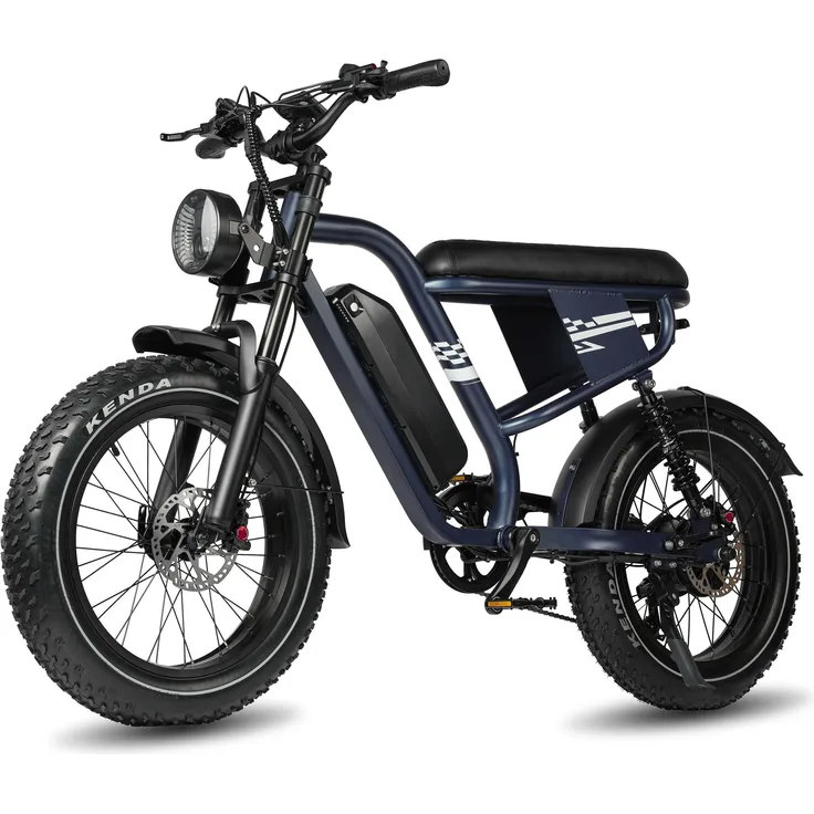 VANKEL MAXTURN MX10 E-Fahrrad 648Wh Pedelec, 48V 13,5AH, 100 km Reichweite, Heckmotor, Retro-Design, 20 Zoll Offroad-Reifen