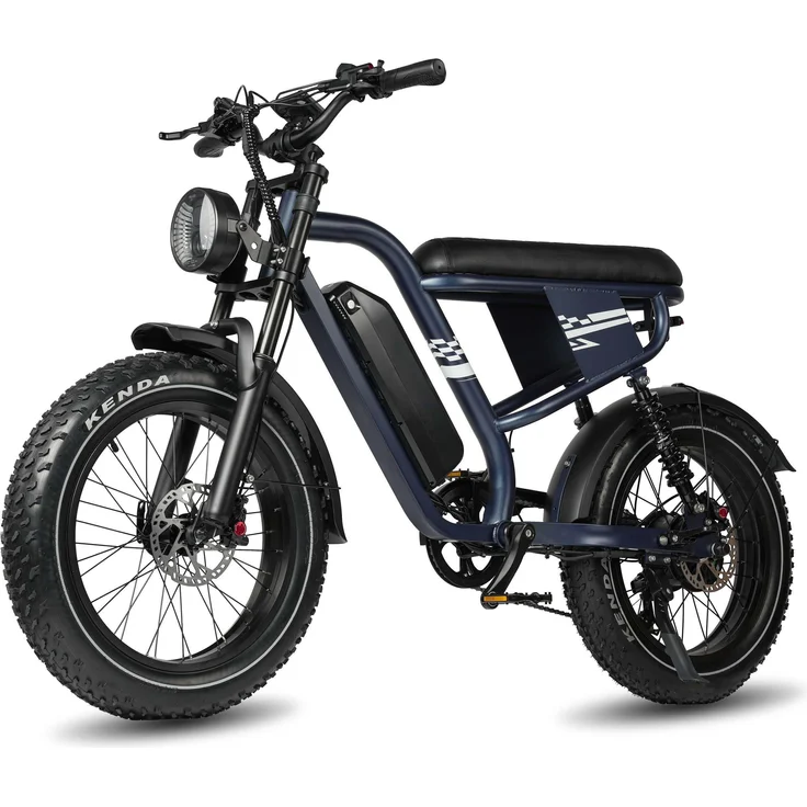 VANKEL MAXTURN MX10 E-Fahrrad 648Wh Pedelec, 48V 13,5AH, 100 km Reichweite, Heckmotor, Retro-Design, 20 Zoll Offroad-Reifen