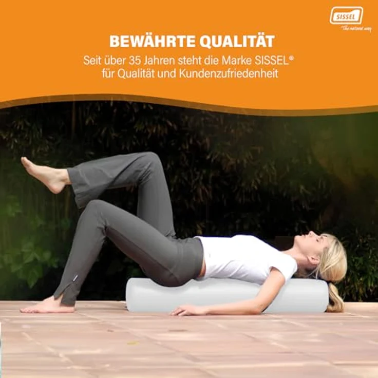 SISSEL Pilates Roller 90cm Weiß, Optimal für Balance & Stabilität, Inkl. Übungsposter, Ideal für Rehabilitation & Core-Training, Premium Material, Für Anfänger & Fortgeschrittene – Bild 3