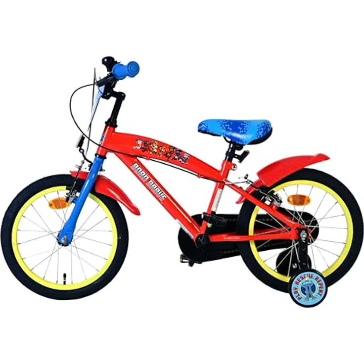 Volare Paw Patrol Kinderfahrrad, 16 Zoll, Rot, zwei Handbremsen, höhenverstellbarer Sattel und Lenker, für Jungen von 4 bis 6 Jahren – Bild 8