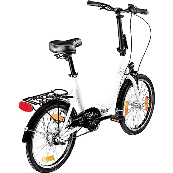 Agon Faltrad Cruiser 20 Zoll, Klapprad mit 3-Gang Nabenschaltung und verstellbarem Sattel, weiß – Bild 3