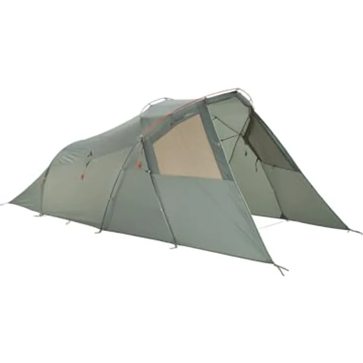VAUDE Allround Chapel XT 3P, 3-Personen-Zelt mit Apsis und schnellem Gestängeclip-System, Agave