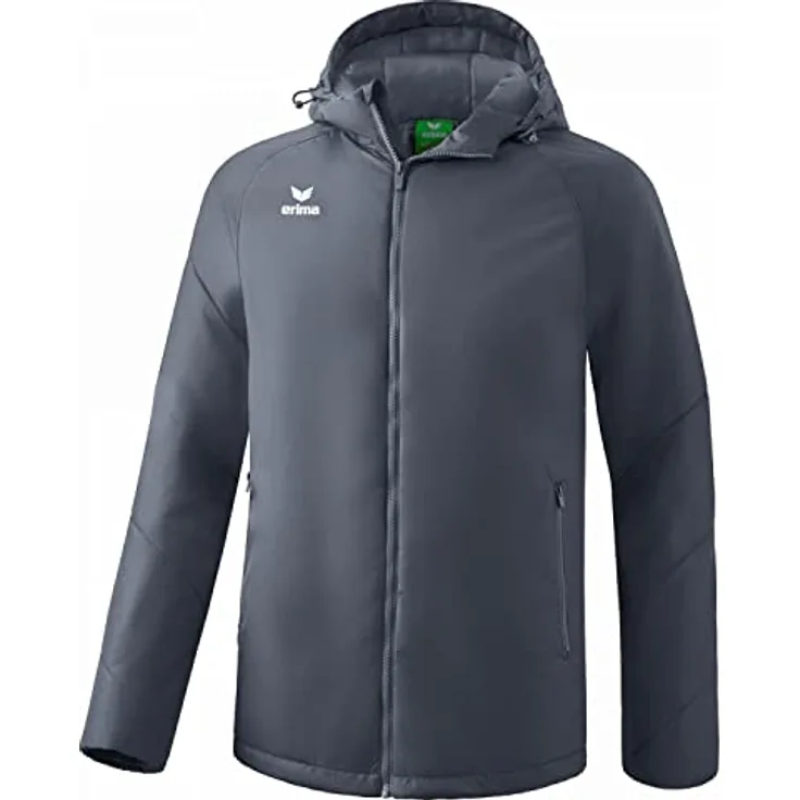 ERIMA Team Stadionjacke Herren - Wasserdichtes Obermaterial, 1.500 mm Wassersäule, slate grey