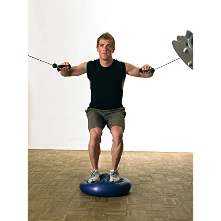 Togu Dynair Ballkissen (Das Original) XXL Schwarz Level 4 mit Senso-Noppen und samtig weicher Oberfläche, Balancekissen, Sitzkissen, Yogakissen – Bild 2