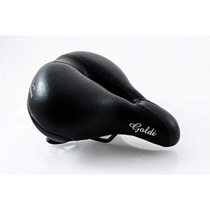 P&P Procycling Goldi 619, Velosattel in Schwarz, 255x240mm, 750g, Bequemsattel – Bild 2