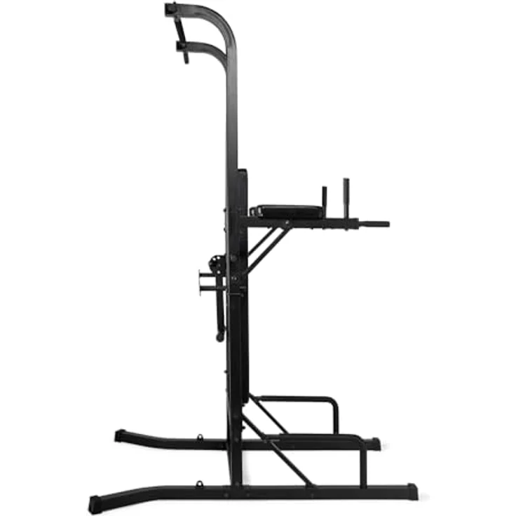 VirtuFit Power Tower Deluxe, Kraftstation mit Dip- und Klimmzugstation, 250 kg maximalem Gewicht und verstellbaren Hantelablagen – Bild 5