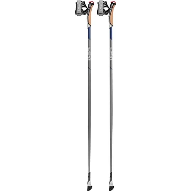 Leki Smart Flash, Nordic Walking Stock aus 70 % Carbon, 130 cm, mit Smart Tip 2.0 und Trigger Shark 2.0 System, leicht und stabil