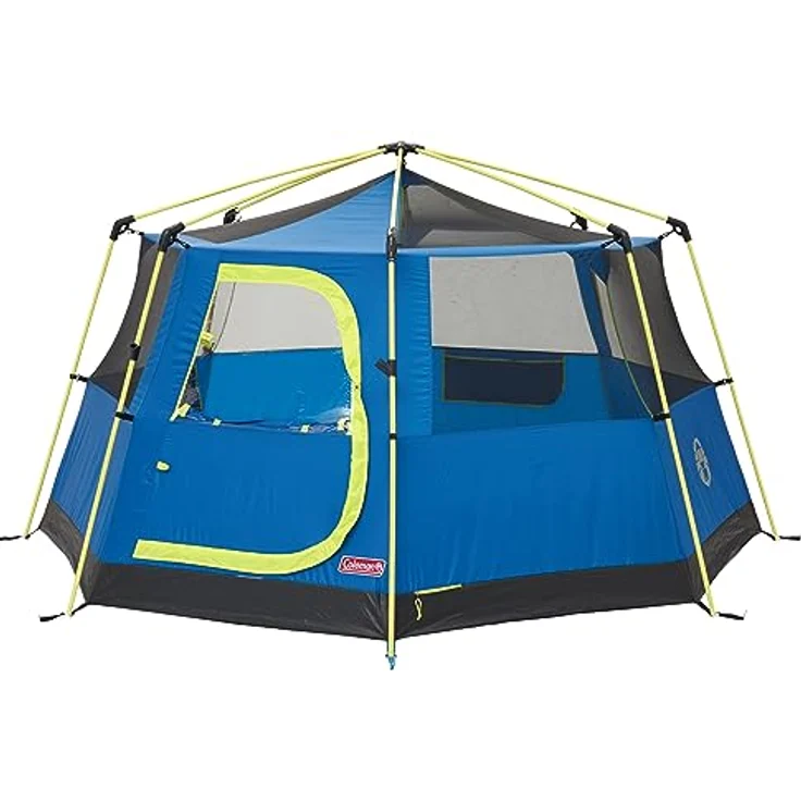 Coleman Unisex, 3 Personen Festivalzelt, Kuppelzelt, 3 Mann Campingzelt wasserdicht mit eingenähter Bodenplane, Blau – Bild 3