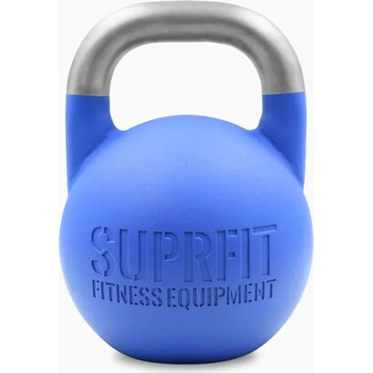 SUPRFIT – Pro Competition Kettlebells 12 kg – genormte Wettkampf Kugelhantel aus massivem Stahleinzelguss für Kraft- & Crosstraining – mit Farbcodierung zur besseren Unterscheidung der Gewichte