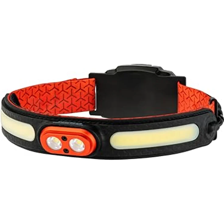 NEBO Curvbeam 600 Flex, wiederaufladbare Stirnlampe mit 600 Lumen, 180° Flutlicht, IPX4 wasserdicht und BackBalance Fit – Bild 1