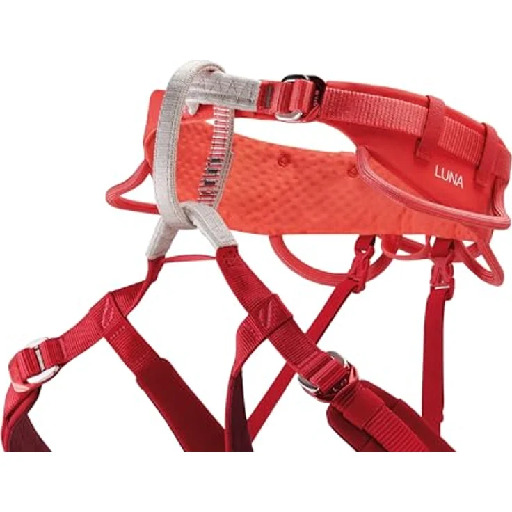 Petzl Luna, Allround-Klettergurt für Damen, korallenrot, Größe S, Gewicht 365 g, aus 100 % recyceltem Polyester – Bild 4