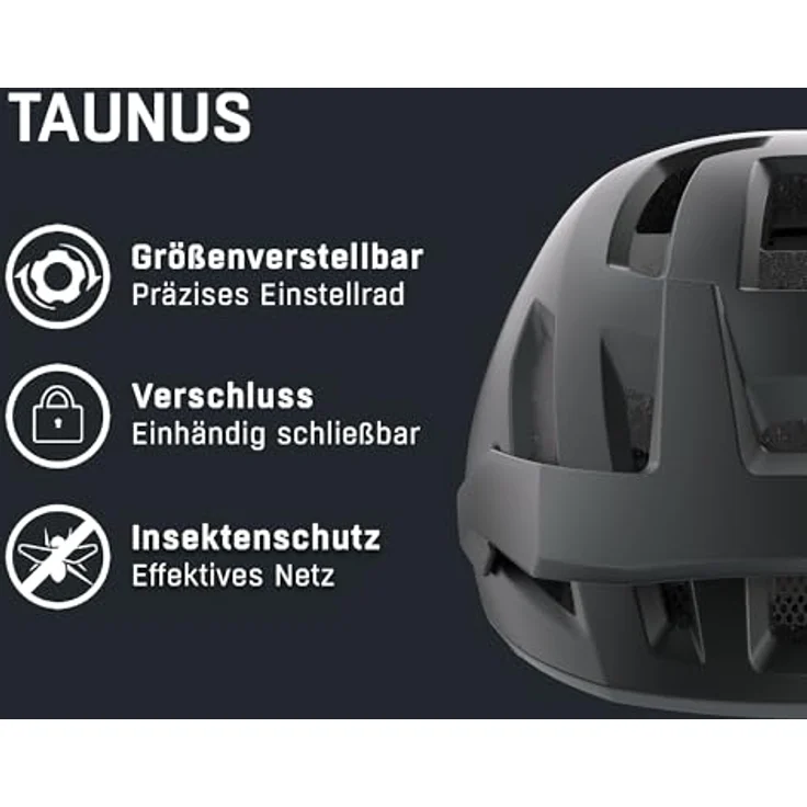 Alpina TAUNUS Fahrradhelm, sportlich und leicht, schwarz-weiß-rot, ideal für MTB-Abenteuer – Bild 2