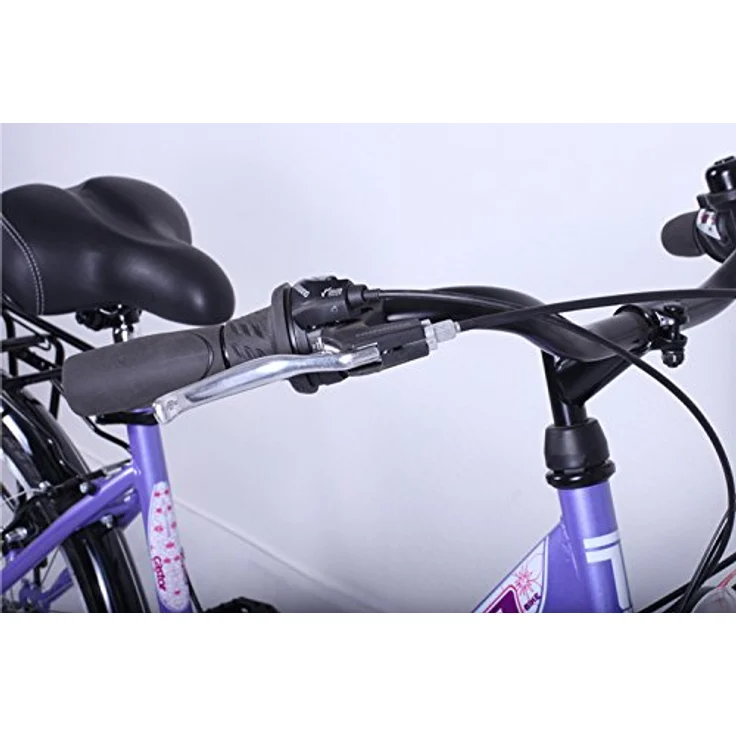 Talson 24 Zoll Fahrrad 21-Gang Shimano SCHALTUNG MIT Beleuchtung Lila-Weiss - Preisvergleich – Bild 4