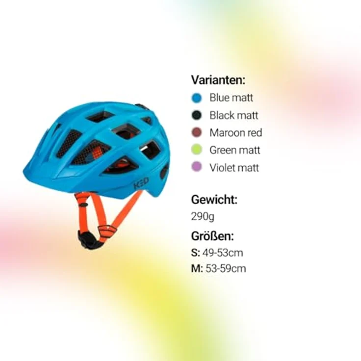 KED KAILU Fahrradhelm, MTB-Style für Kinder, blau matt, Größenanpassung M 53-59 cm, mit K-FIT und LED-Rücklicht – Bild 6