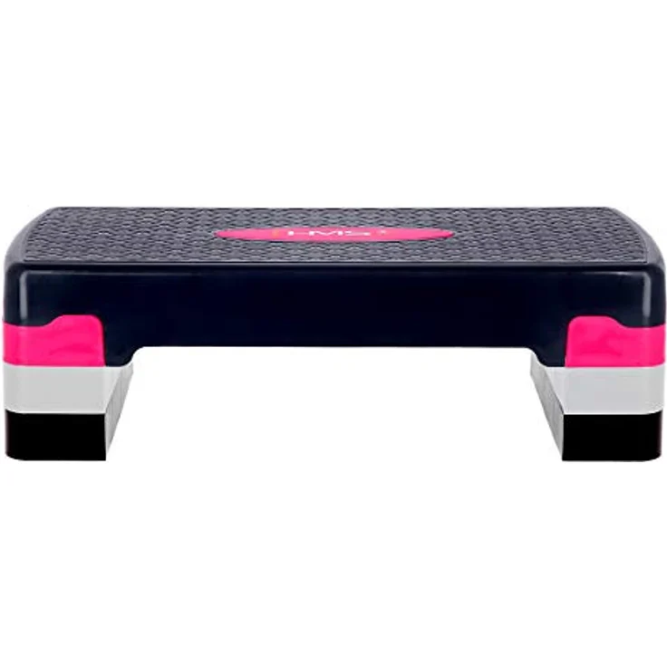 HMS AS002 Stepper Aerobic Steppbrett, höhenverstellbar mit 3 Stufen, grün-grau/rosa-grau, max. Nutzergewicht 200 kg – Bild 8