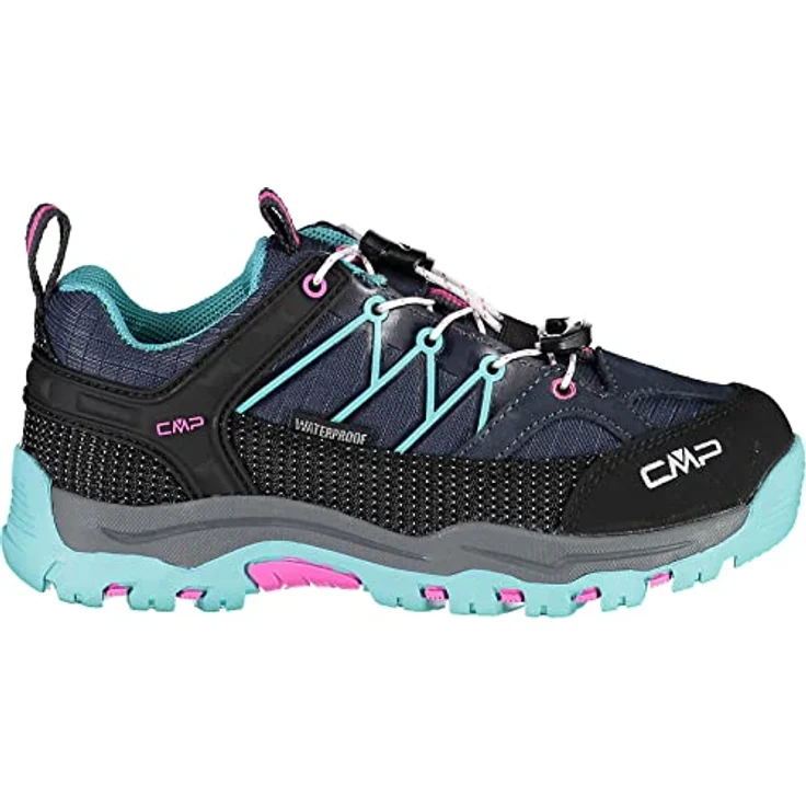 CMP Kids Rigel Low, Mädchen Walkingschuh mit dämpfender EVA-Sohle, wasserdicht, blau, Größe 28 – Bild 3