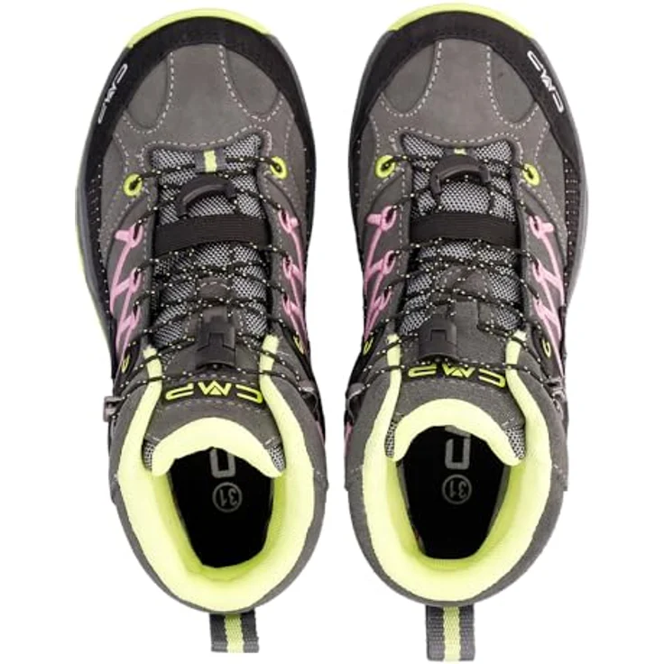 CMP CMP Kinder Trekking Schuhe Rigel MID 3Q12944, Wasserdichter Trekkingschuh aus Leder, Größe 32, Grau-Pink-Apple – Bild 6